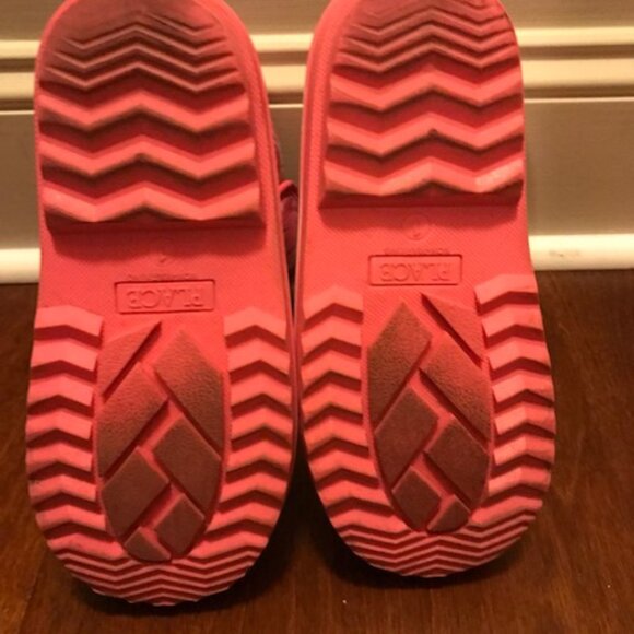 Childrens Place-Lined Rubber Bottom Girls Tie- Dye Snow Boots Size 2 - Picture 3 of 3